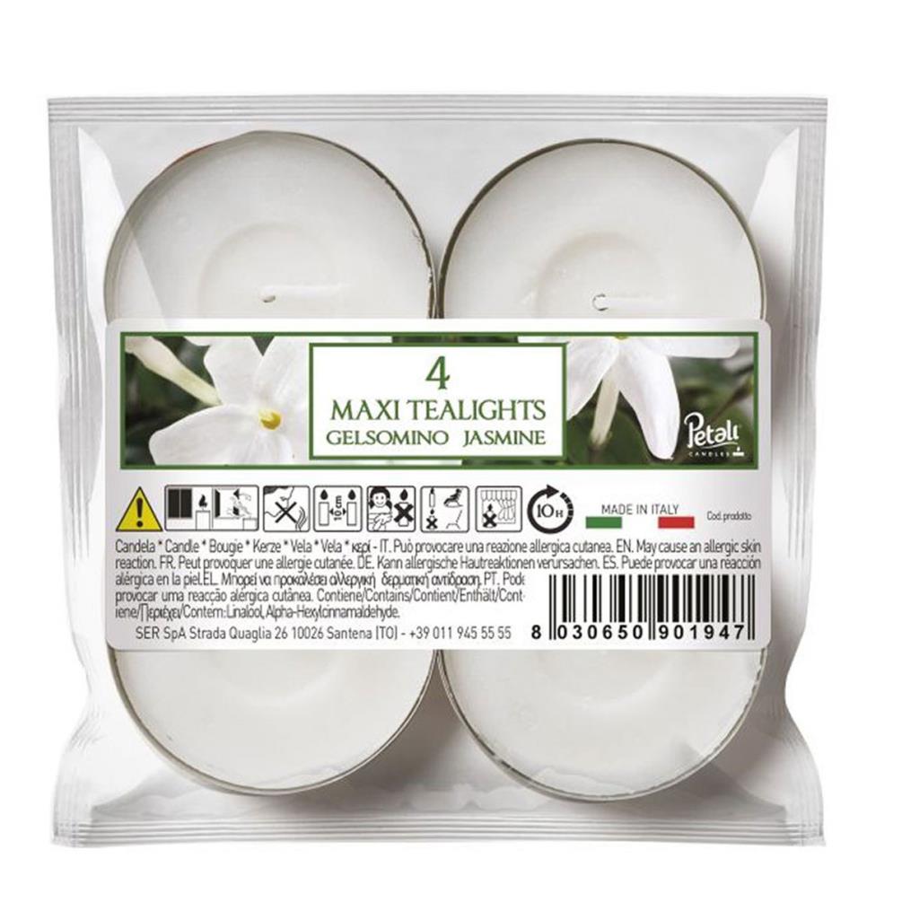Petali Jasmine Maxi Tealights (Pack of 4) £1.67